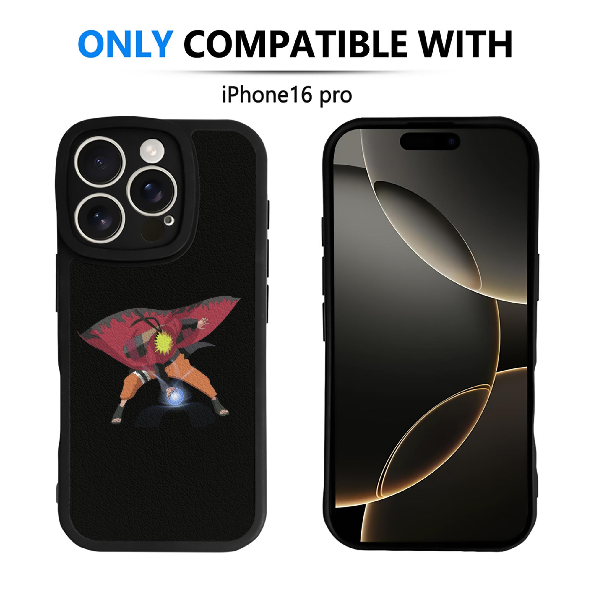 （画像用） NARUTO -ナルト- うずまき ナルト Uzumaki Naruto 【iPhone 16シリーズ対応】シリコンスマホケース（レザー調） 材質：シリコン